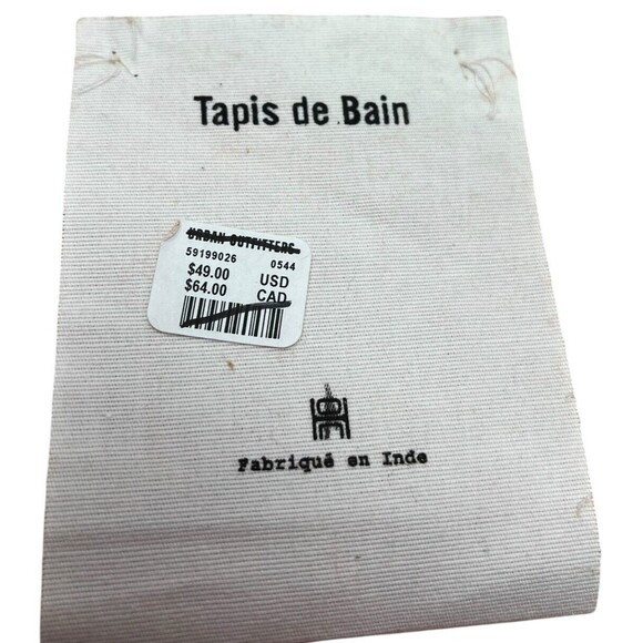 Urban Outfitters Mushroom Tufted Shag Bath Mat Boho Rug Orange Red Cotton NEW - Picture 13 of 15